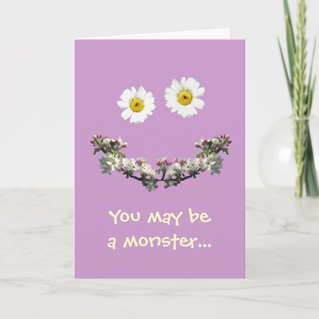 You may be a monster, but I love you! Holiday Card (Front)