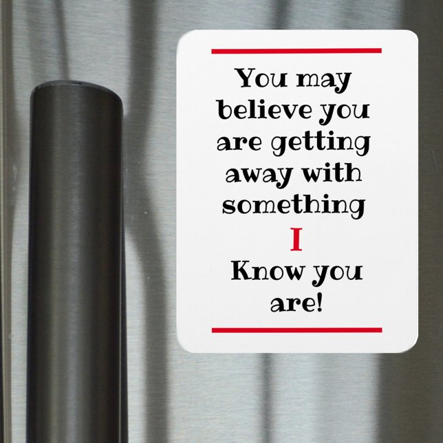 You May Believe I Know Humorous Witty Fun Magnet (Creator Uploaded)