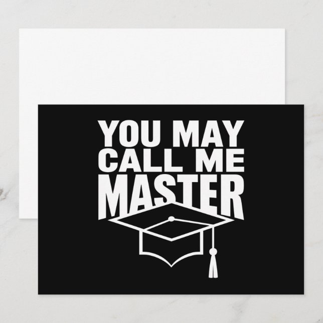 You May Call Me Master Degree Graduate 2024 Invitation (Front/Back)