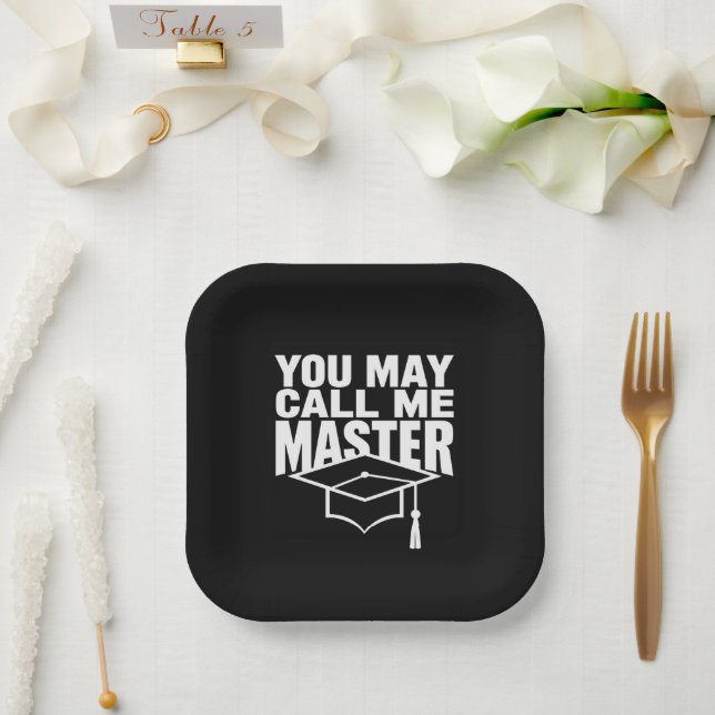 You May Call Me Master Degree Graduate 2024 Paper Plates (Wedding)