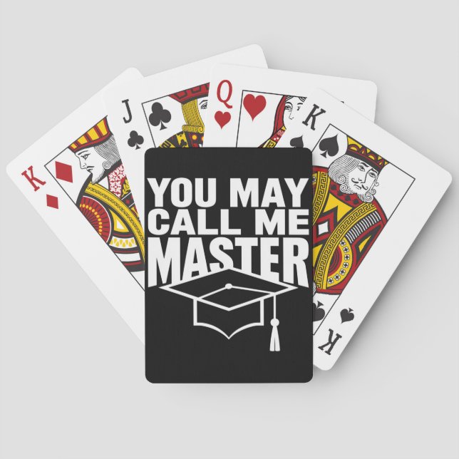 You May Call Me Master Degree Graduate 2024 Poker Cards (Back)