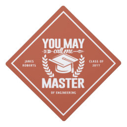 You May Call Me Master Funny Modern Copper Class Graduation Cap Topper