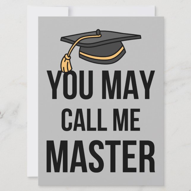 You May Call Me Master I Invitation (Front)