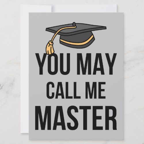You May Call Me Master I Invitation