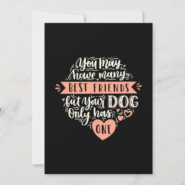 You May Have Many Best Friends Invitation (Front)