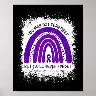 You May Not Remember But I Will Never Forget Alzhe Poster