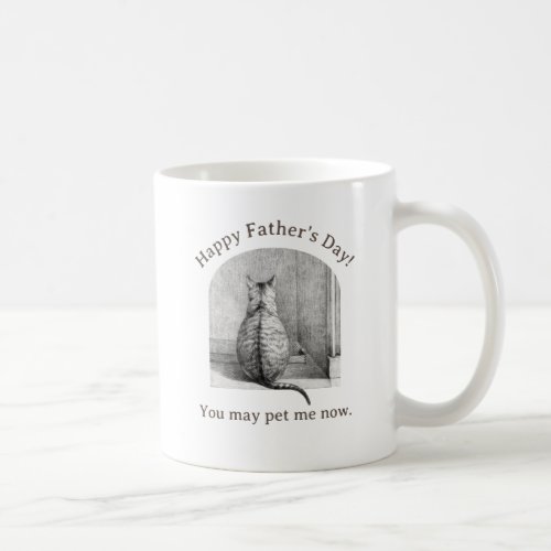 You may pet me now funny cat dad mug