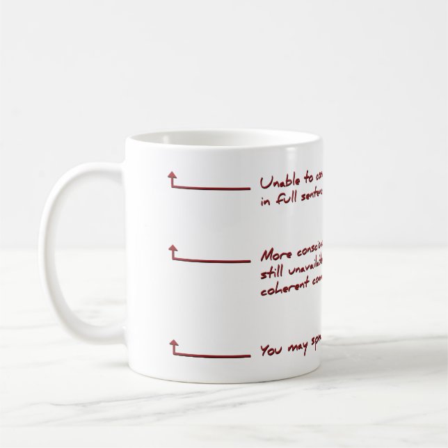 You May Speak Coffee Mug (Left)