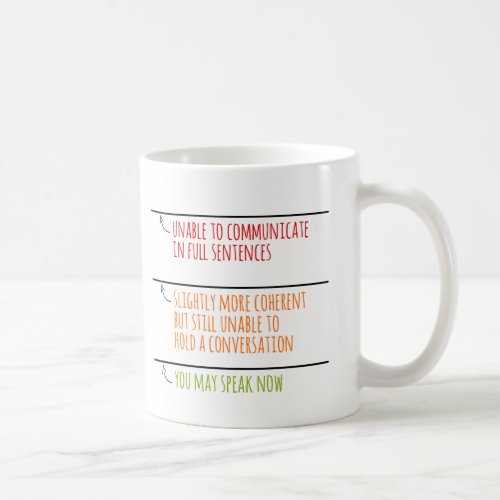 You May Speak Now Fill Lines Coffee Mug