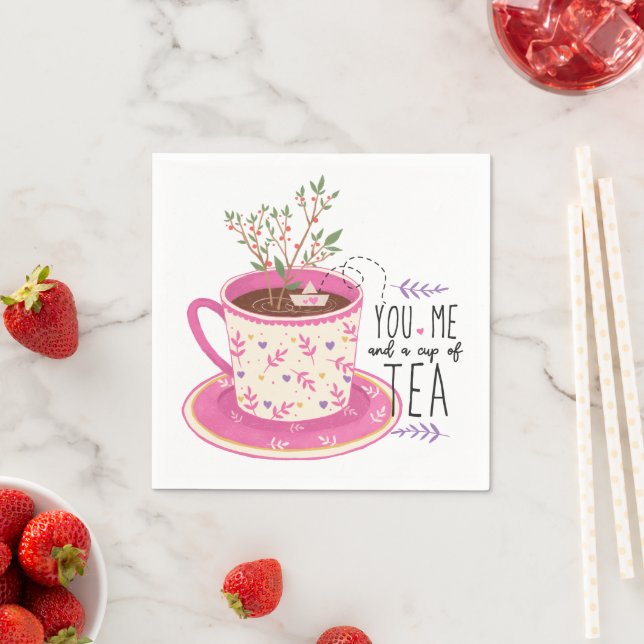 You Me And A Cup Of Tea Quote  Napkins (Insitu)