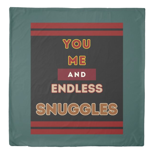 You, Me, and Endless Snuggles Blanket (Front)