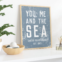 You, Me and the Sea Personalized Beach House Print