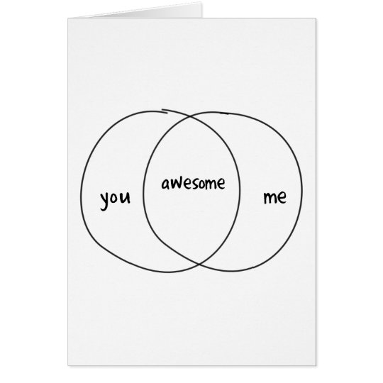 You Me Awesome Venn Diagram Card