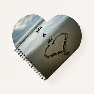 "You & Me" Beach Sand Design Notebook