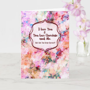 You, Me & Chocolate – Funny Anniversary Card