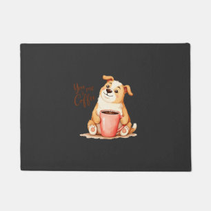 You & me Coffee - Cute Corgi & Cozy Brew Doormat