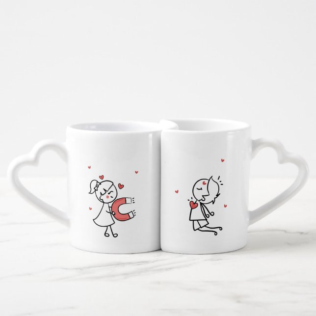 You + Me = Coffee Love: Valentine's Day Mug (Front Nesting)