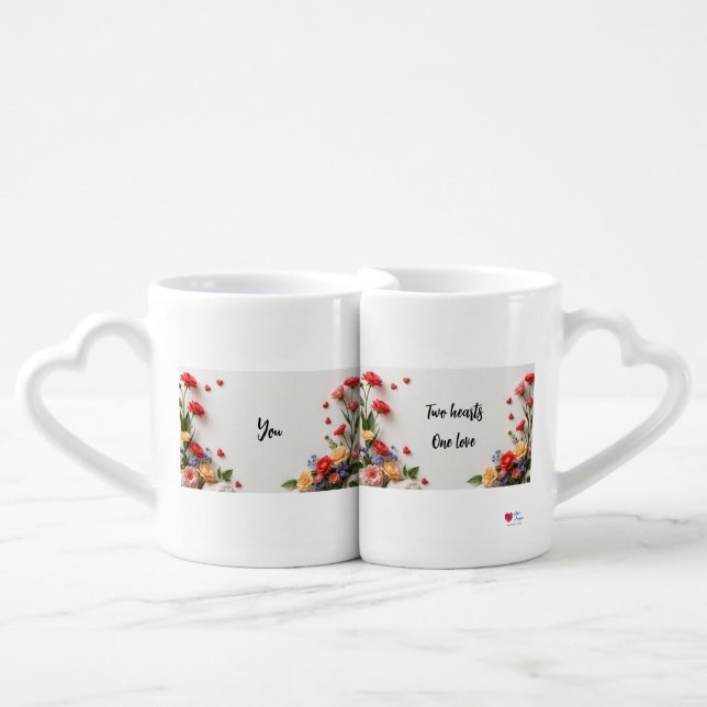 "You & Me" Coffee Mug Set (Front Nesting)