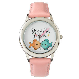 You & Me Forever Cute Fish Couple Design Watch