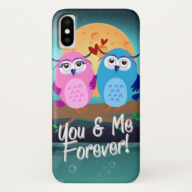 You & Me Forever Owl Case-Mate iPhone Case (Back)