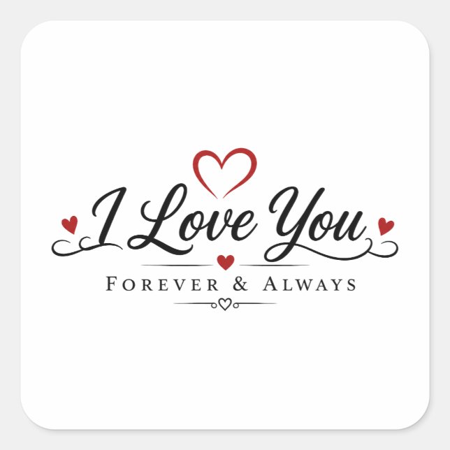 You & Me Forever Square Sticker (Front)