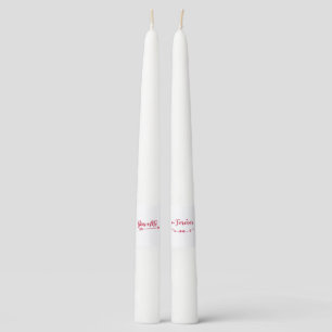You + Me = Forever Taper Candle