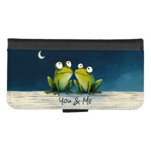 You & Me Frogs – Cute Romantic Animal Art iPhone 8/7 Wallet Case
