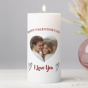 You & Me Happy Valentine's Day Pillar Candle