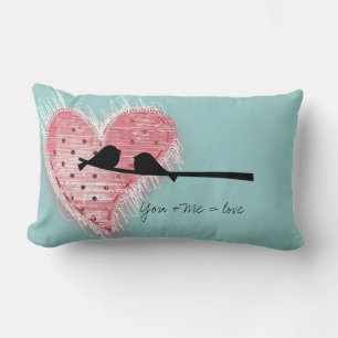 You + Me = Love Lumbar Pillow