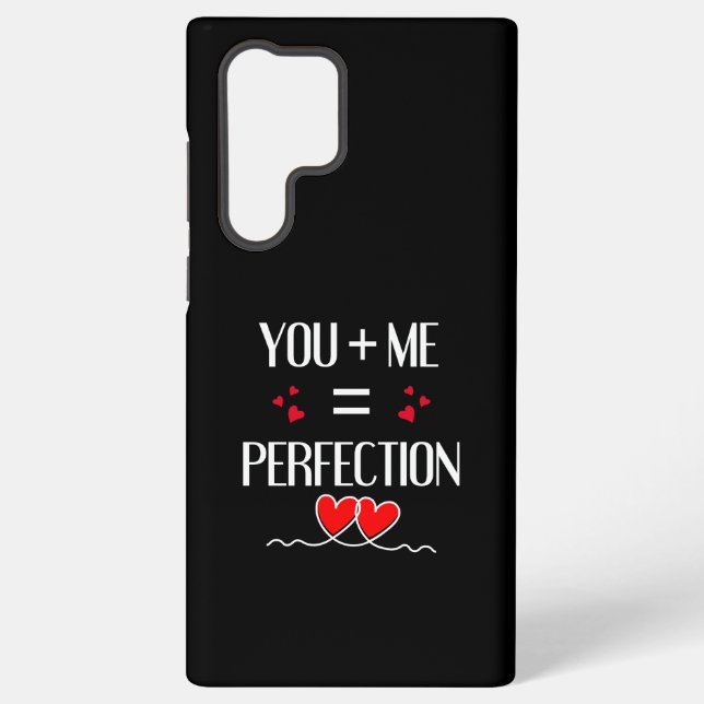 You + Me = Perfection - Cute Couple Design Samsung Galaxy Case (Back)