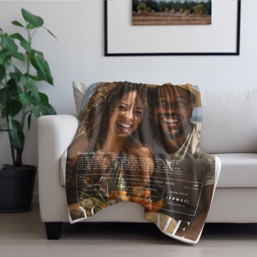 You  Me  Personalized Couples Photo Fleece Blanket