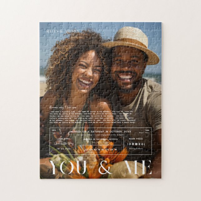 You & Me | Personalized Couples Photo Jigsaw Puzzle (Vertical)