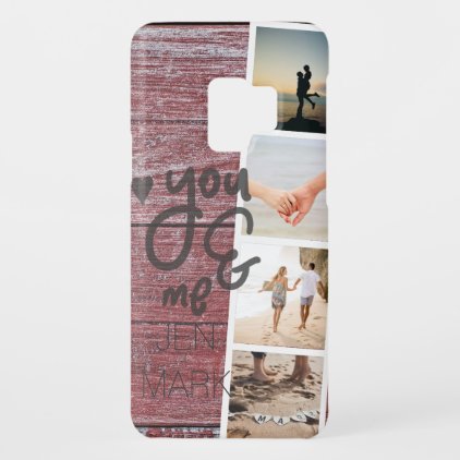 You &amp; Me. Photo Collage of Memories. Red Wood. Case-Mate Samsung Galaxy S9 Case