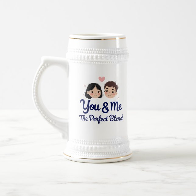 You & Me – The Perfect Blend | Romantic Coffee Mug (Left)