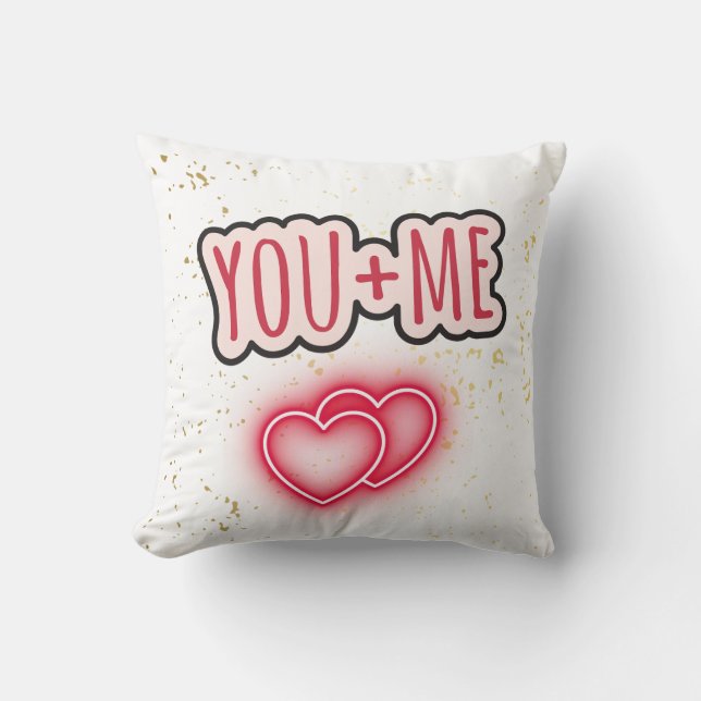 You + Me Throw Pillow (Front)