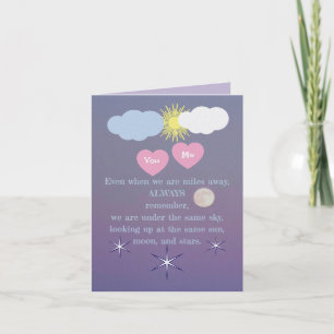 You, Me Under Same Sky, Moon, Sun, Stars Card