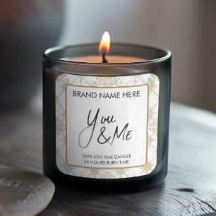 You & Me Valentine's Day Candle Label