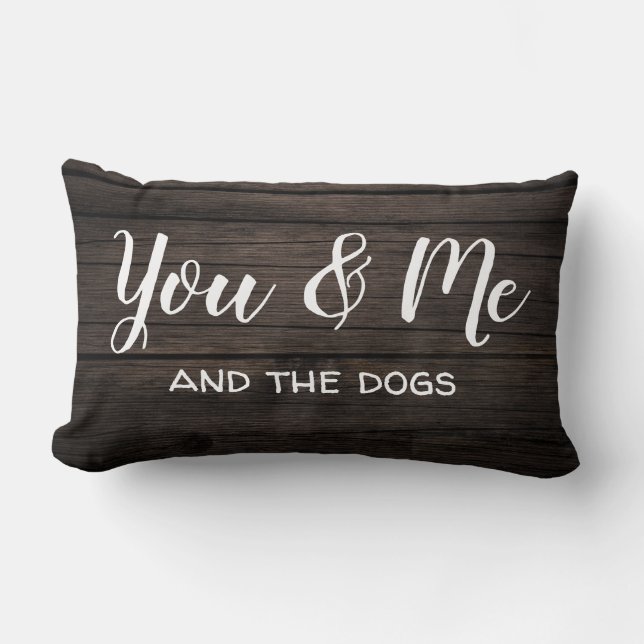 "You & Me" w/Personalization Lumbar Pillow (Front)