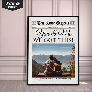 You & Me We Got This Custom Newspaper Wall Art