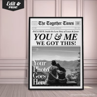 You & Me We Got This Personalized Gift Newspaper