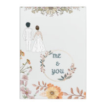 YOU & ME WEDDING Acrylic Wall Art 