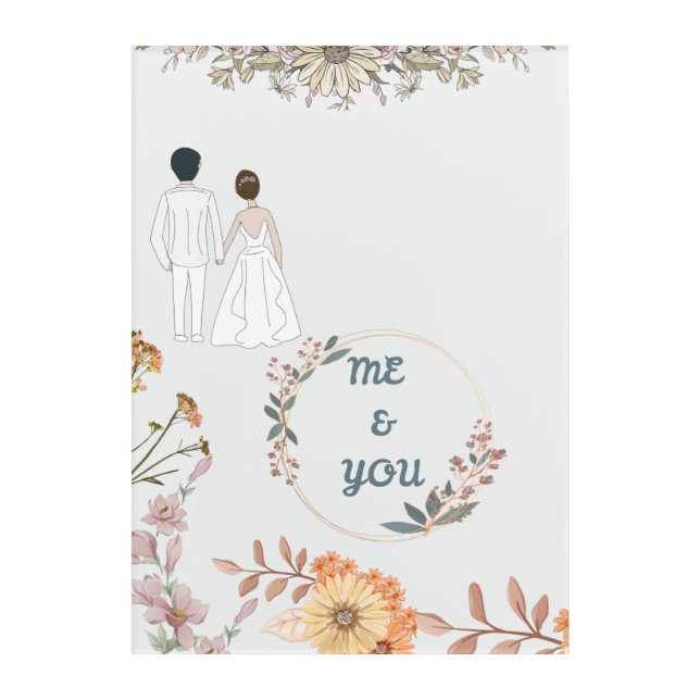 YOU & ME WEDDING Acrylic Wall Art  (Front)