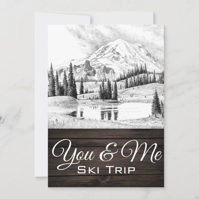 You & Me Winterscape Invitation (Front)