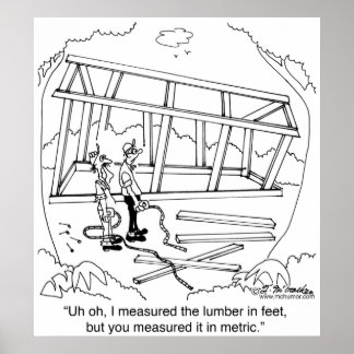 You Measured it In Meters & I In Feet Poster