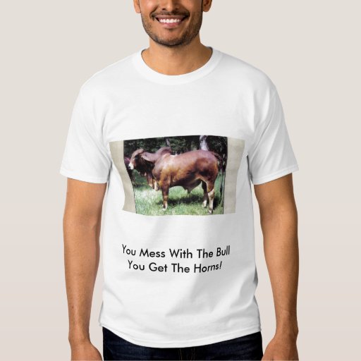 You Mess With The Bull You Get The Horns! T Shirts | Zazzle