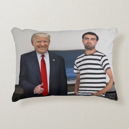 You Met President Donald Trump  Add Your Photo Accent Pillow