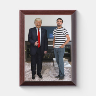You Met President Donald Trump   Add Your Photo Award Plaque