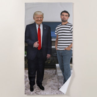 You Met President Donald Trump | Add Your Photo Beach Towel