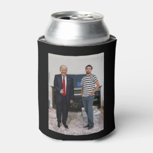 You Met President Donald Trump   Add Your Photo Can Cooler