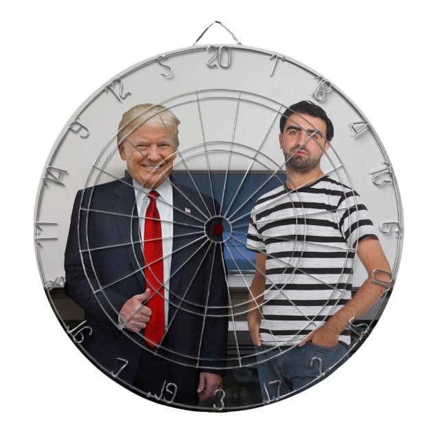 You Met President Donald Trump | Add Your Photo Dart Board (Front)